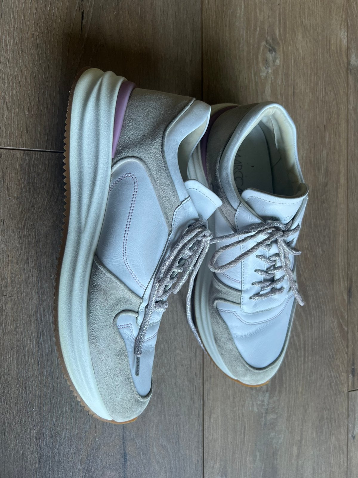 Marccain dames sneakers leer maat 38 Marc cain, Wit, Ophalen of Verzenden, Sneakers of Gympen, Zo goed als nieuw