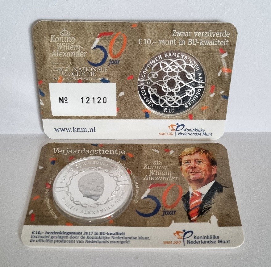 10 Euro Coincard 2017 Verjaardagstientje Willem-Alexander BU, Ophalen of Verzenden, Koningin Beatrix, Euro's