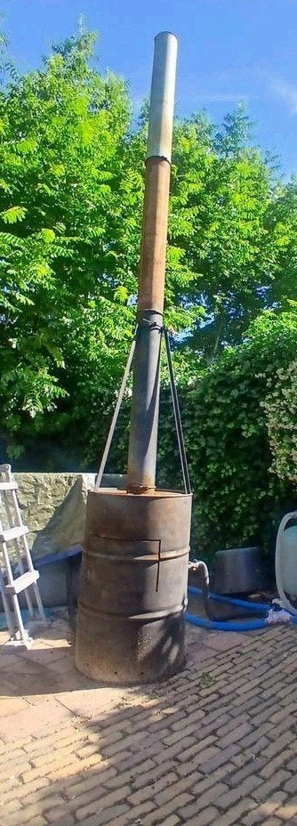 Houtgestookte Zwembadkachel, Ophalen, Verwarming