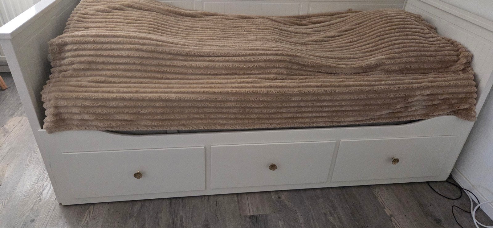 Wit bedframe Hembes Ikea met opberglades - 80x200 cm, Gebruikt, Wit, Ophalen of Verzenden, 80 cm