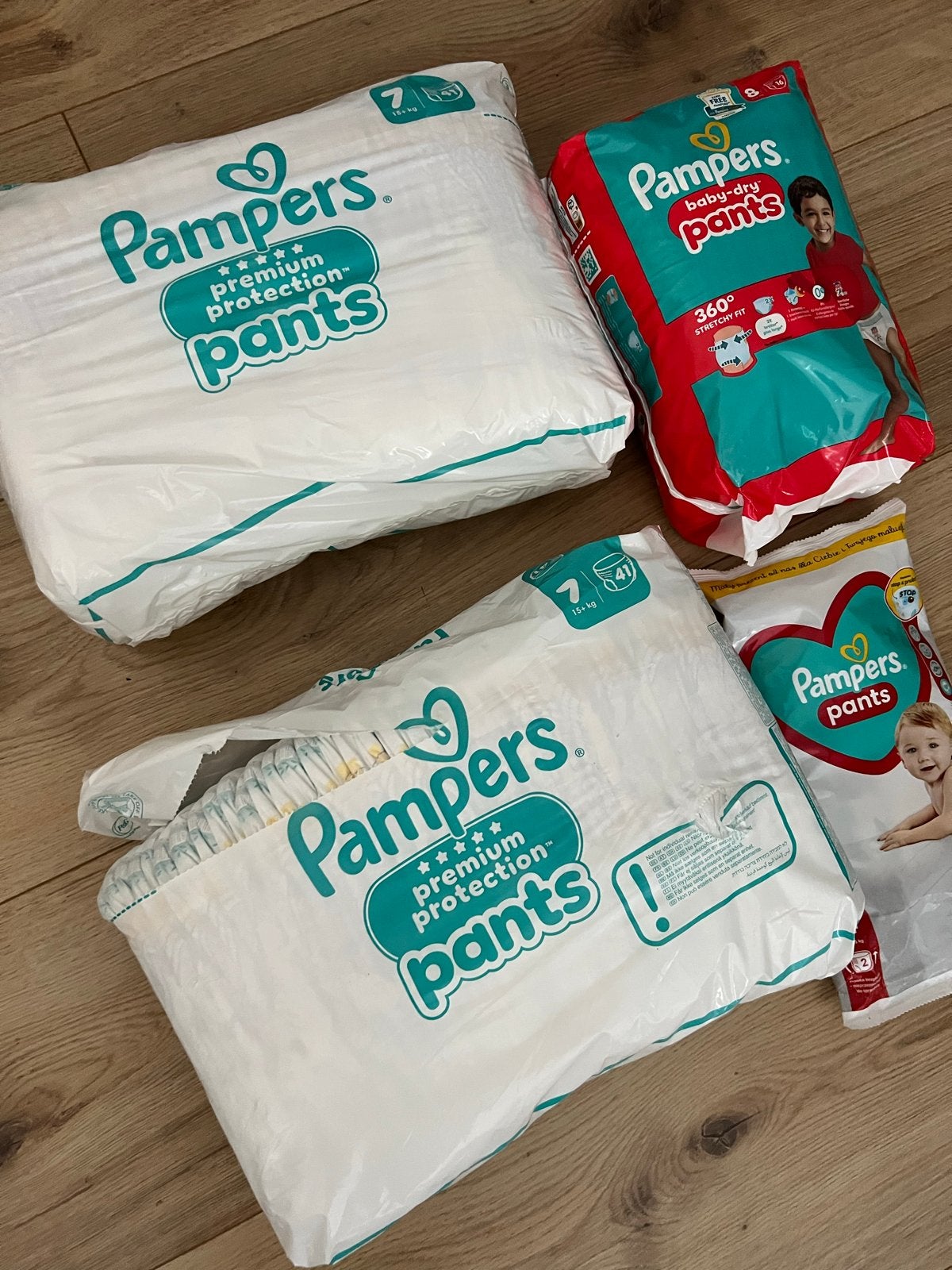 Pampers Premium Protection Pants Maat 7 en Baby-Dry Pants Ma, Ophalen, Zo goed als nieuw