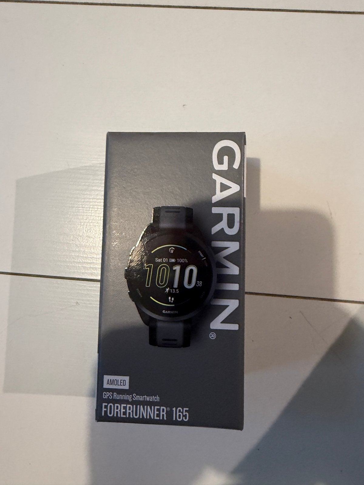 Nieuwe Garmin Forerunner 165 GPS Running Smartwatch Zwart, Ophalen, Afstand, Zwart, Nieuw