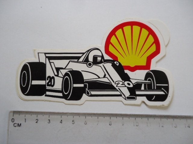 sticker oud SHELL F1 Formule 1 Formula ONE vintage gp retro, Verzenden, Zo goed als nieuw, Bedrijf of Vereniging