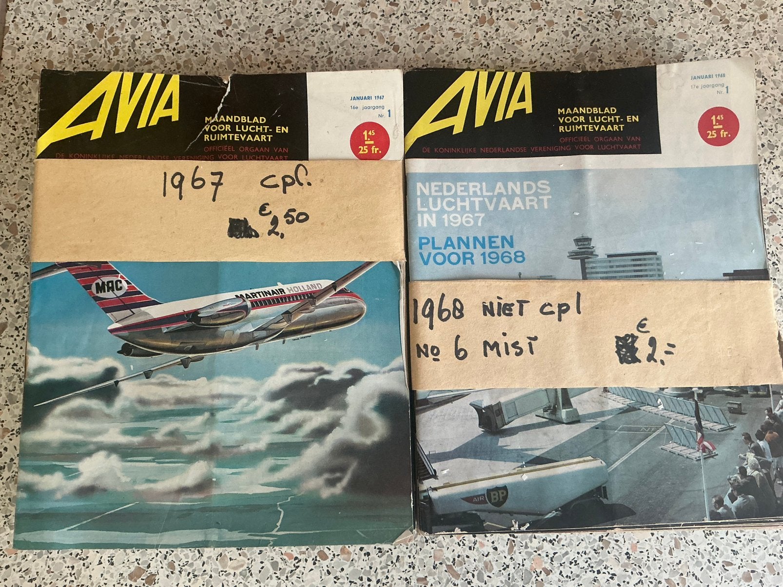 Avia luchtvaart & ruimtevaart. 2 jaargangen 1967-68., Verzamelen, Ophalen, Gebruikt, Boek of Tijdschrift
