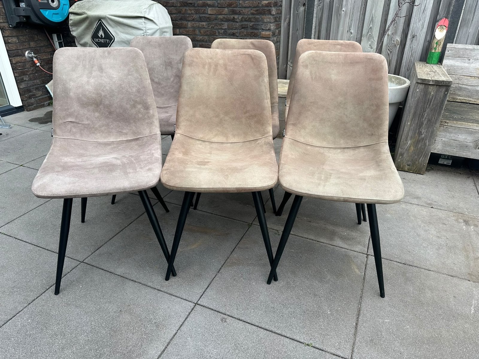 Set van 6 MXSOFA eetkamerstoelen - Zo goed als nieuw, Ophalen, Overige kleuren, Zo goed als nieuw, Stof