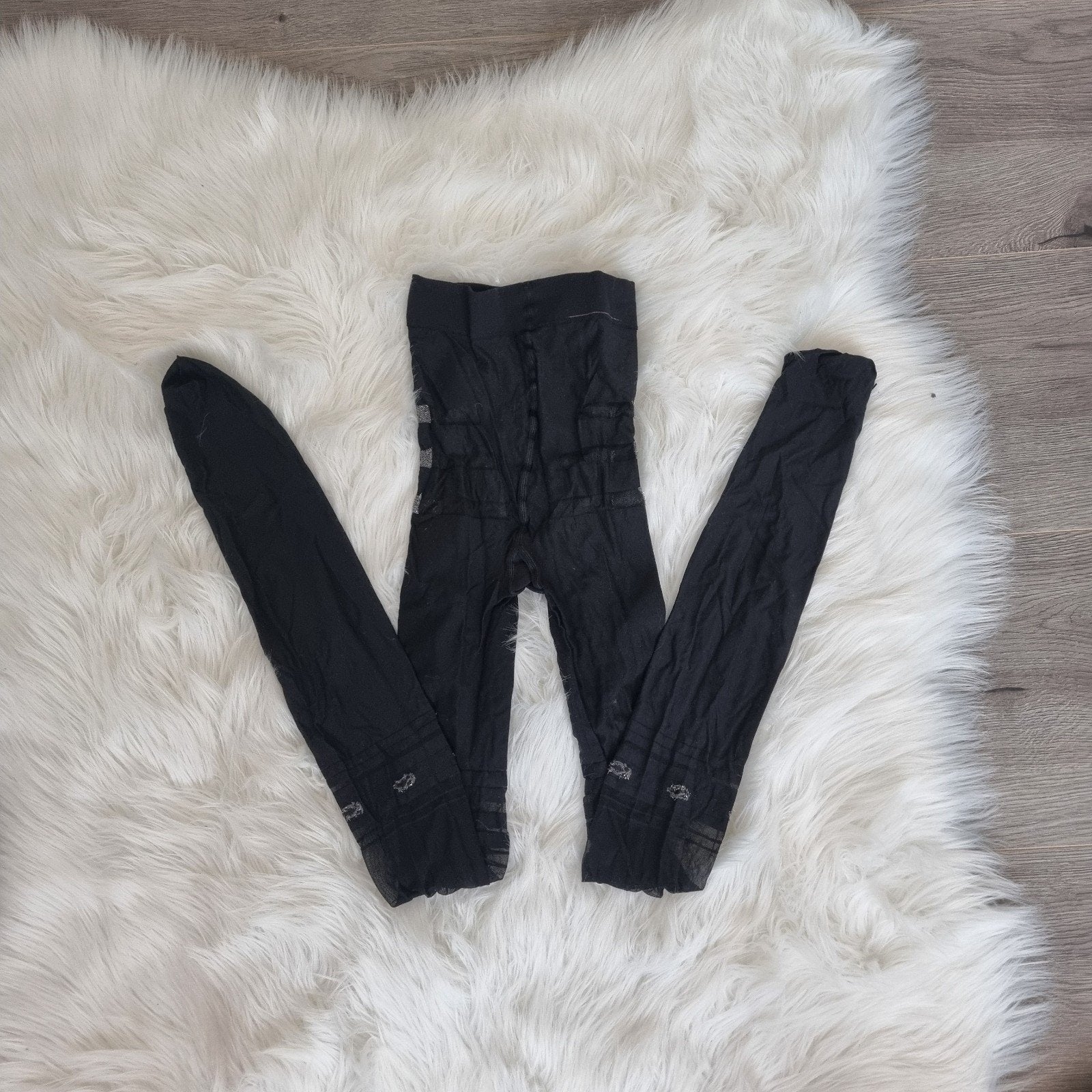 Zwarte Panty met Zilveren Glitter Details / Patroon, Zwart, No logo, Nieuw, Overige maten