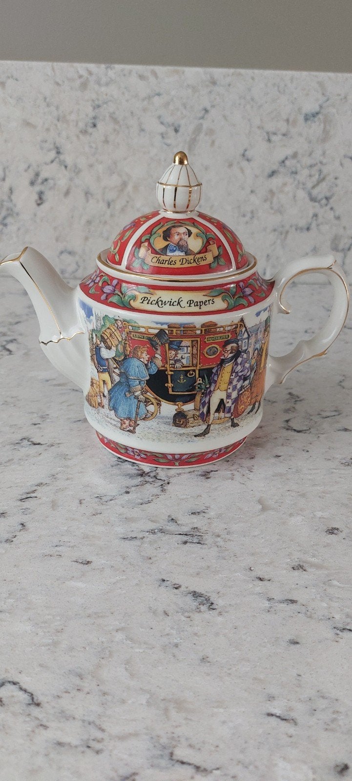 Vintage porseleinen theepot van James Sadler, Ophalen of Verzenden