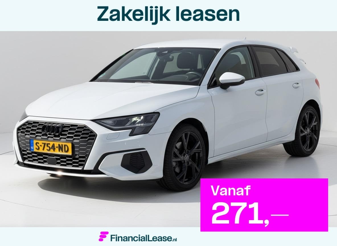 Audi A3 Sportback 30 TFSI Pro Line ADAP CRUISE CLIMA AUTOMAA, Stof, Gebruikt, Wit, Origineel Nederlands