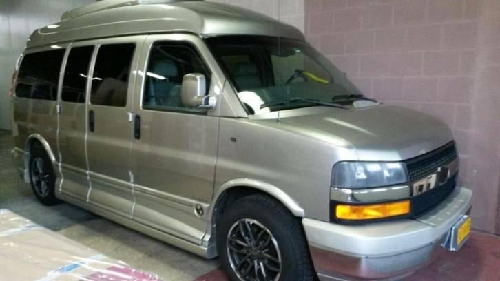 Chevrolet Express 1500 Explorer Limited, camperkenteken, Auto's, Overige carrosserieën, Bruin, Leder, 5327 cc