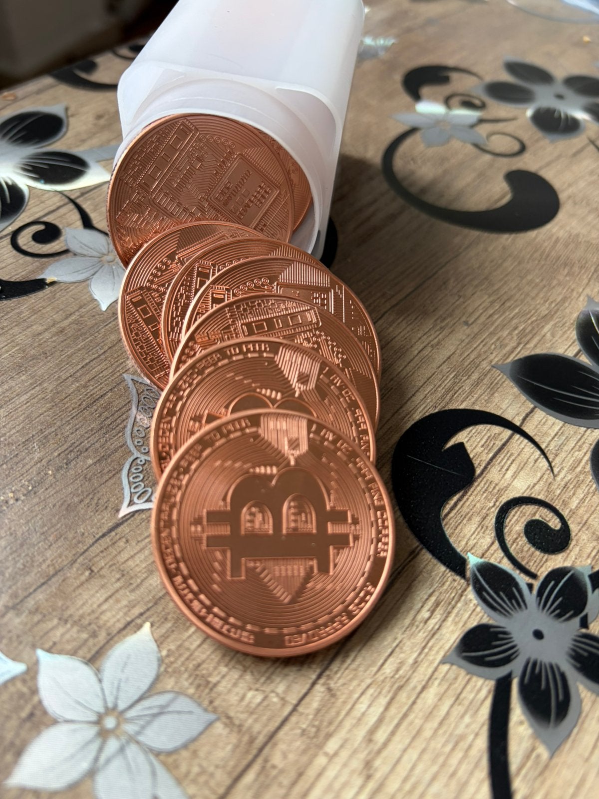 Bitcoin koperen munt, Ophalen of Verzenden, Zilver