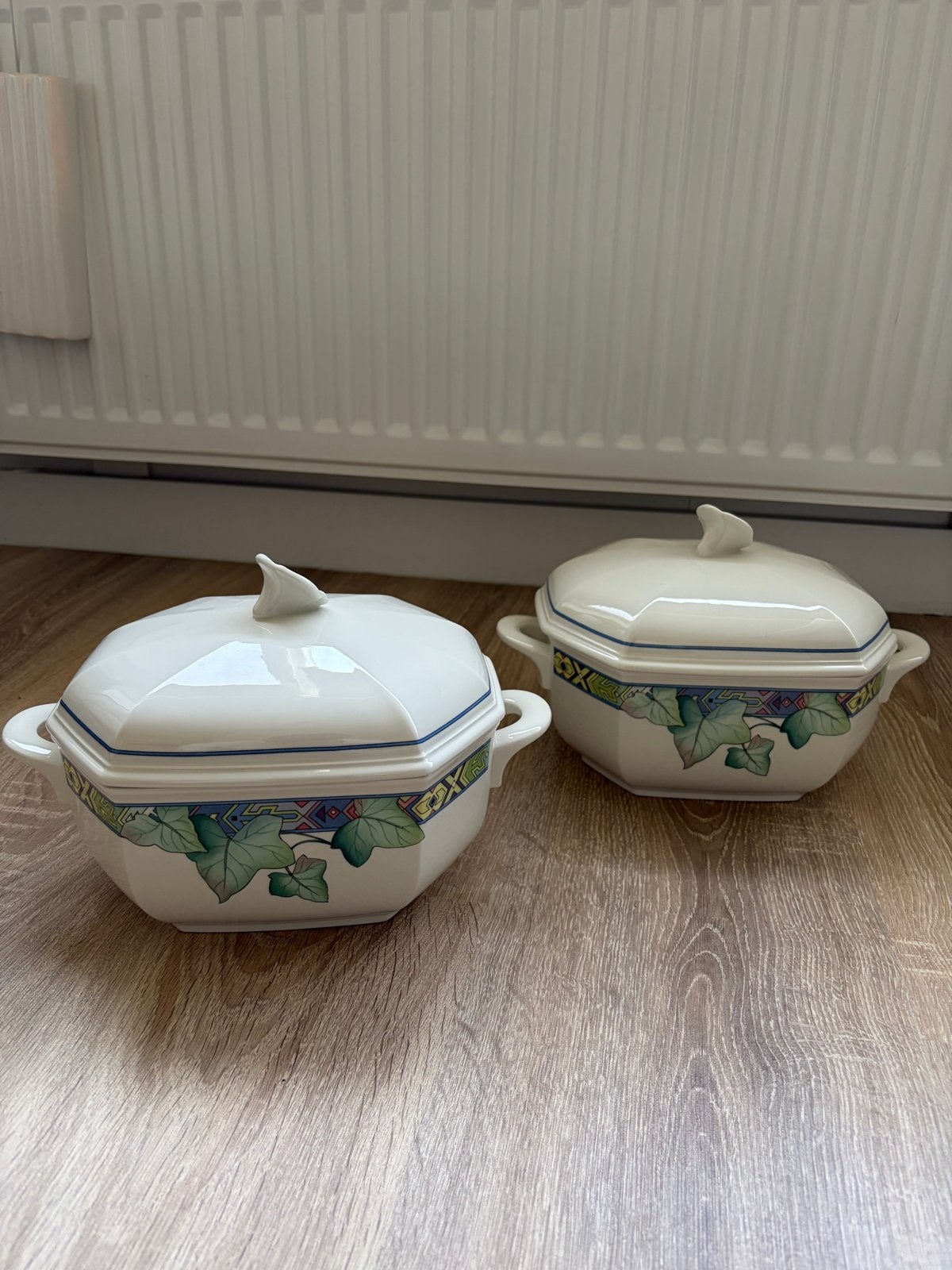 2x Villeroy & Boch Pasadena Dekschaal / Schaal met deksel, Ophalen of Verzenden, Overige stijlen, Porselein, Schaal of Schalen