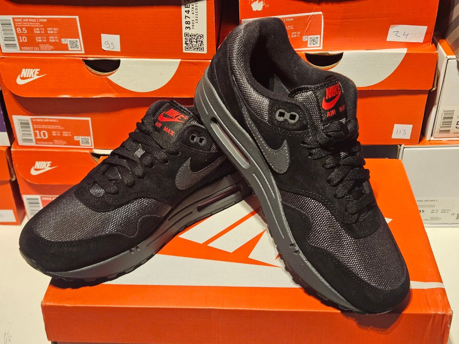 Nike air max 1 bred ds maat 40, Nike air max, Zwart, Nieuw, Ophalen of Verzenden