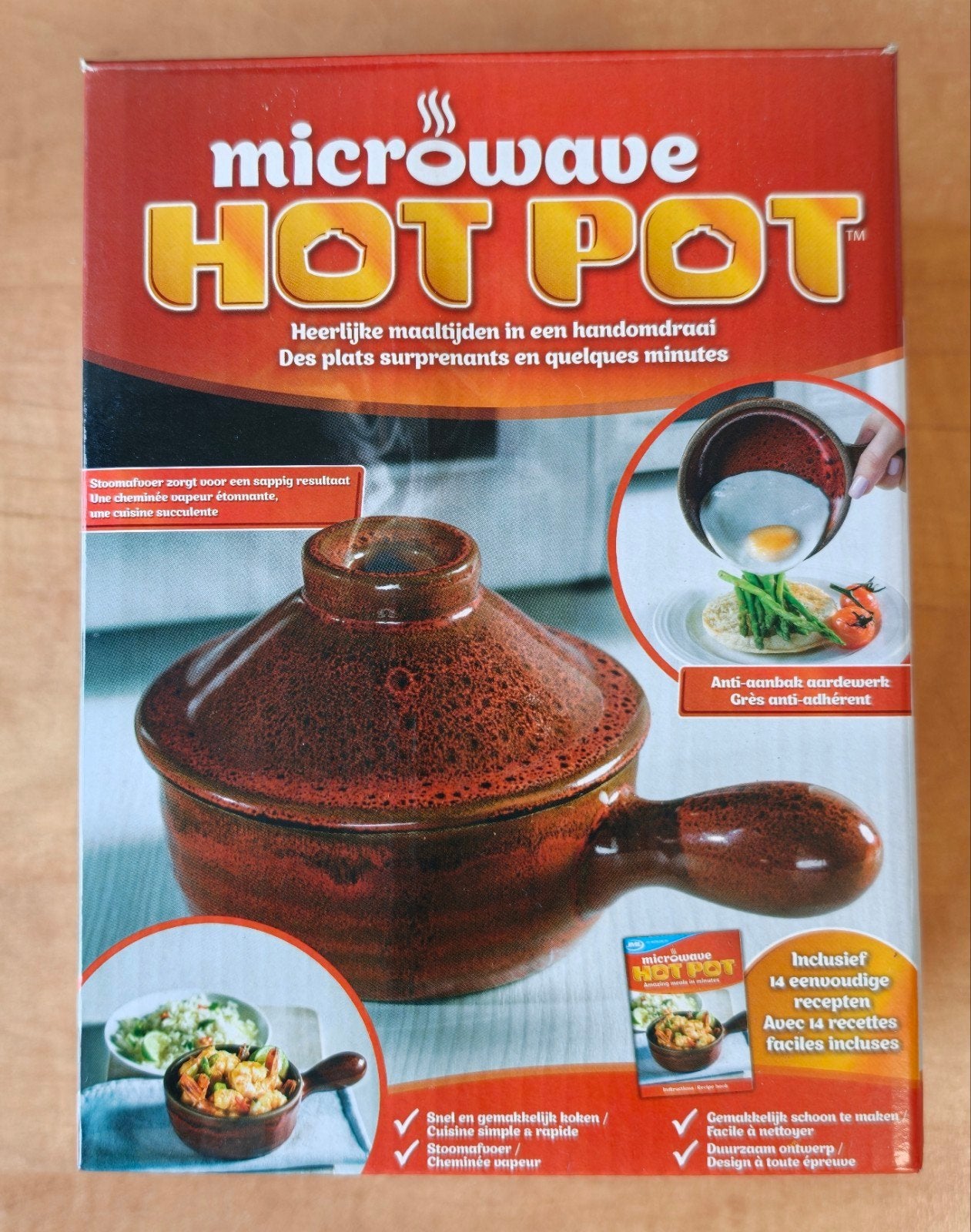 JML Microwave Hot Pot - Snel en Gemakkelijk Koken, Overige typen, Nieuw, Ophalen of Verzenden, Steen/keramiek