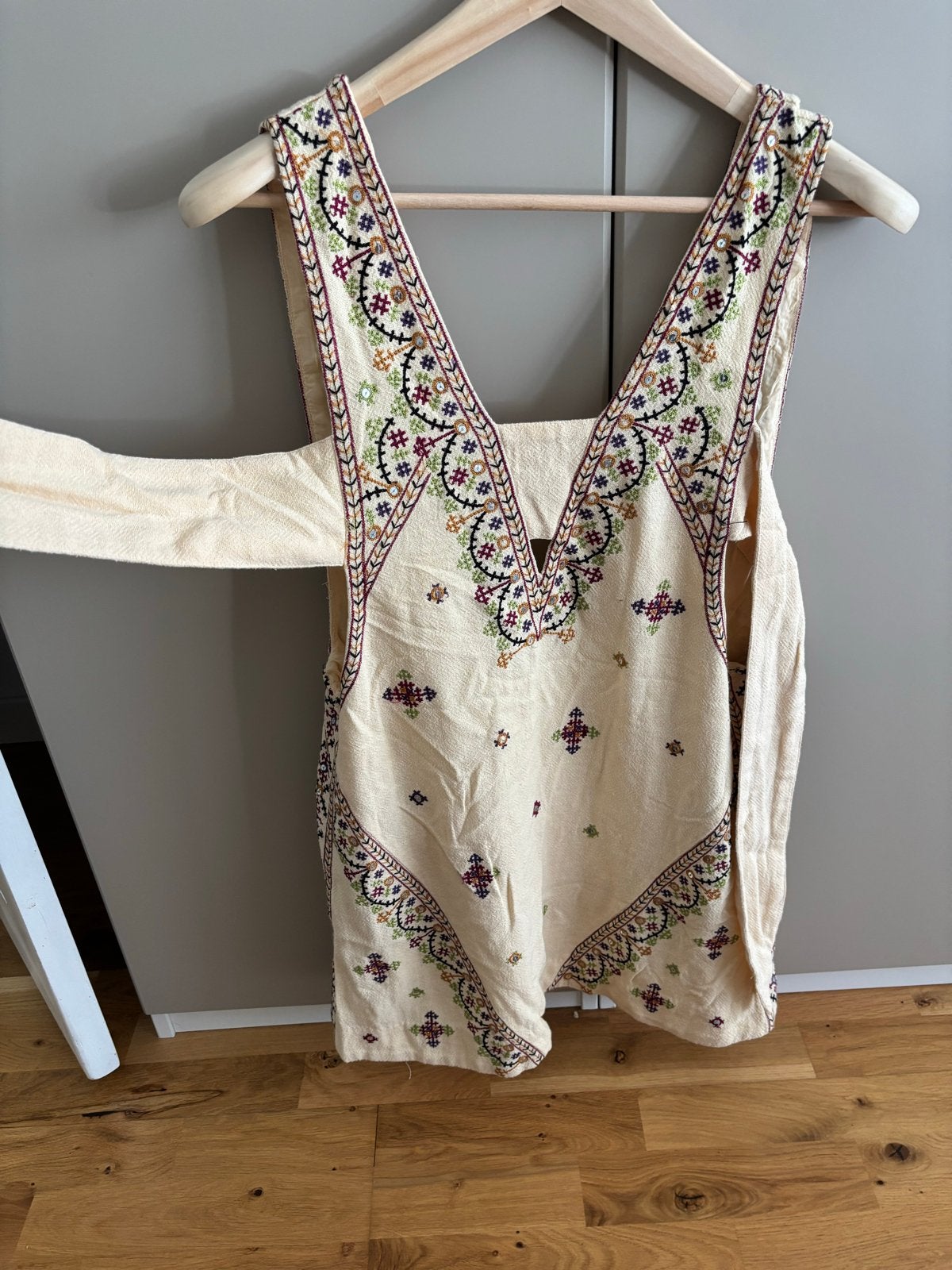 Free People katoenen zomerjurk maat S, Ophalen, Beige, Zo goed als nieuw, Maat 36 (S)