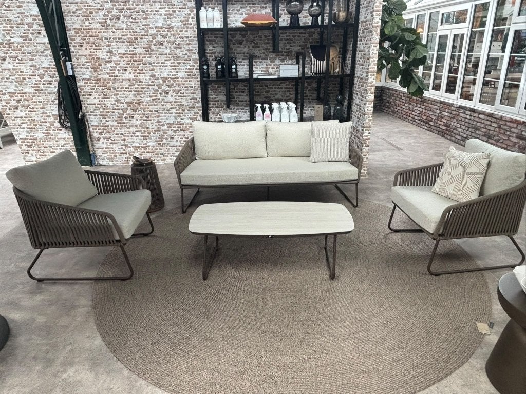Yoi | Loungeset Calera 4-delig | Showroommodel, Ophalen, 4 zitplaatsen, Aluminium, Loungeset