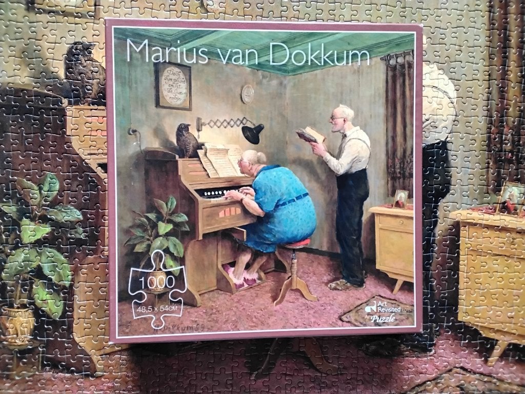 Puzzel Marius van Dokkum 'zoals de ouden zongen', Hobby en Vrije tijd, Ophalen, 500 t/m 1500 stukjes, Zo goed als nieuw, Legpuzzel