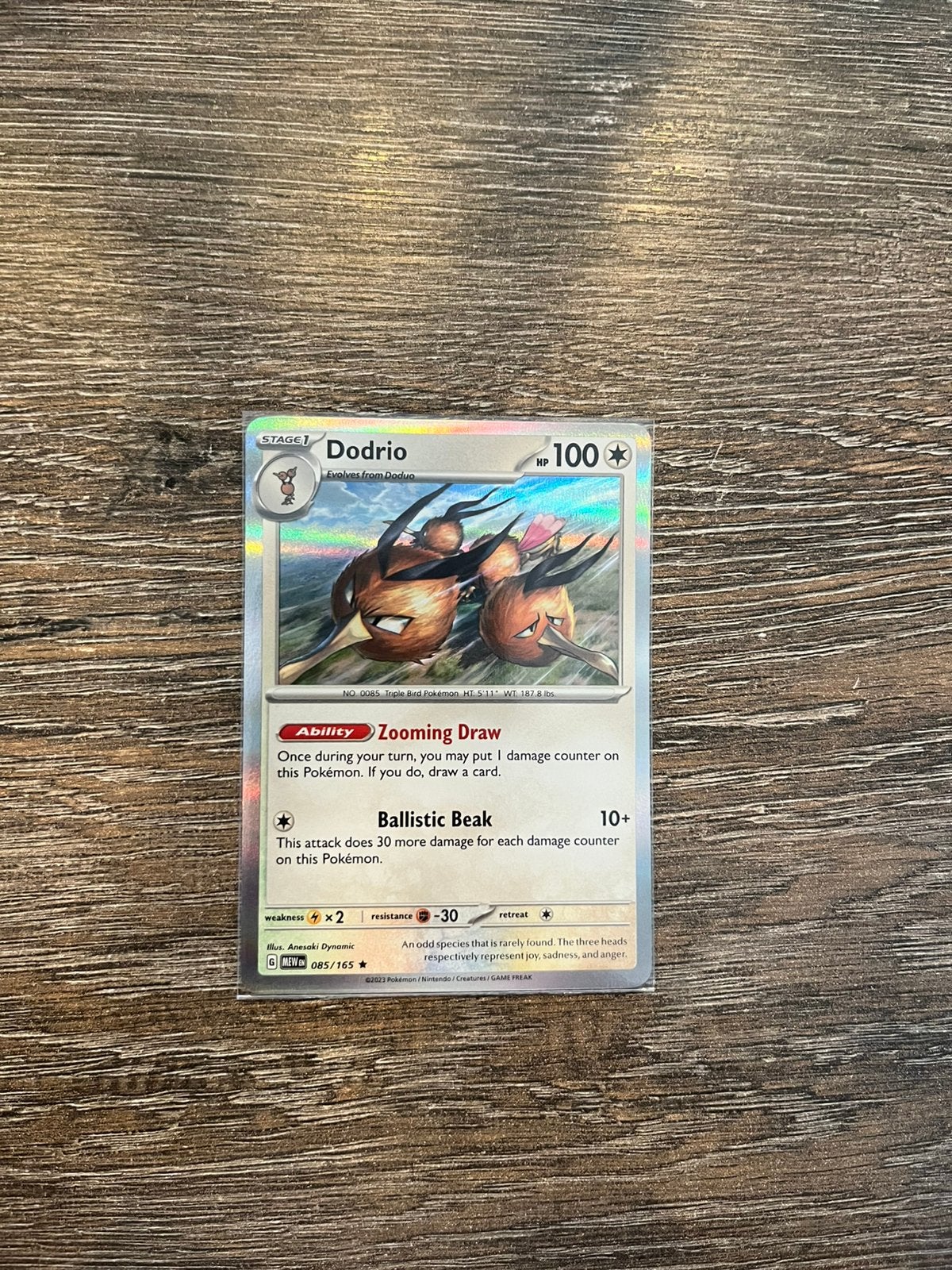 Dodrio MEW 085/165 holo, Ophalen of Verzenden, Zo goed als nieuw