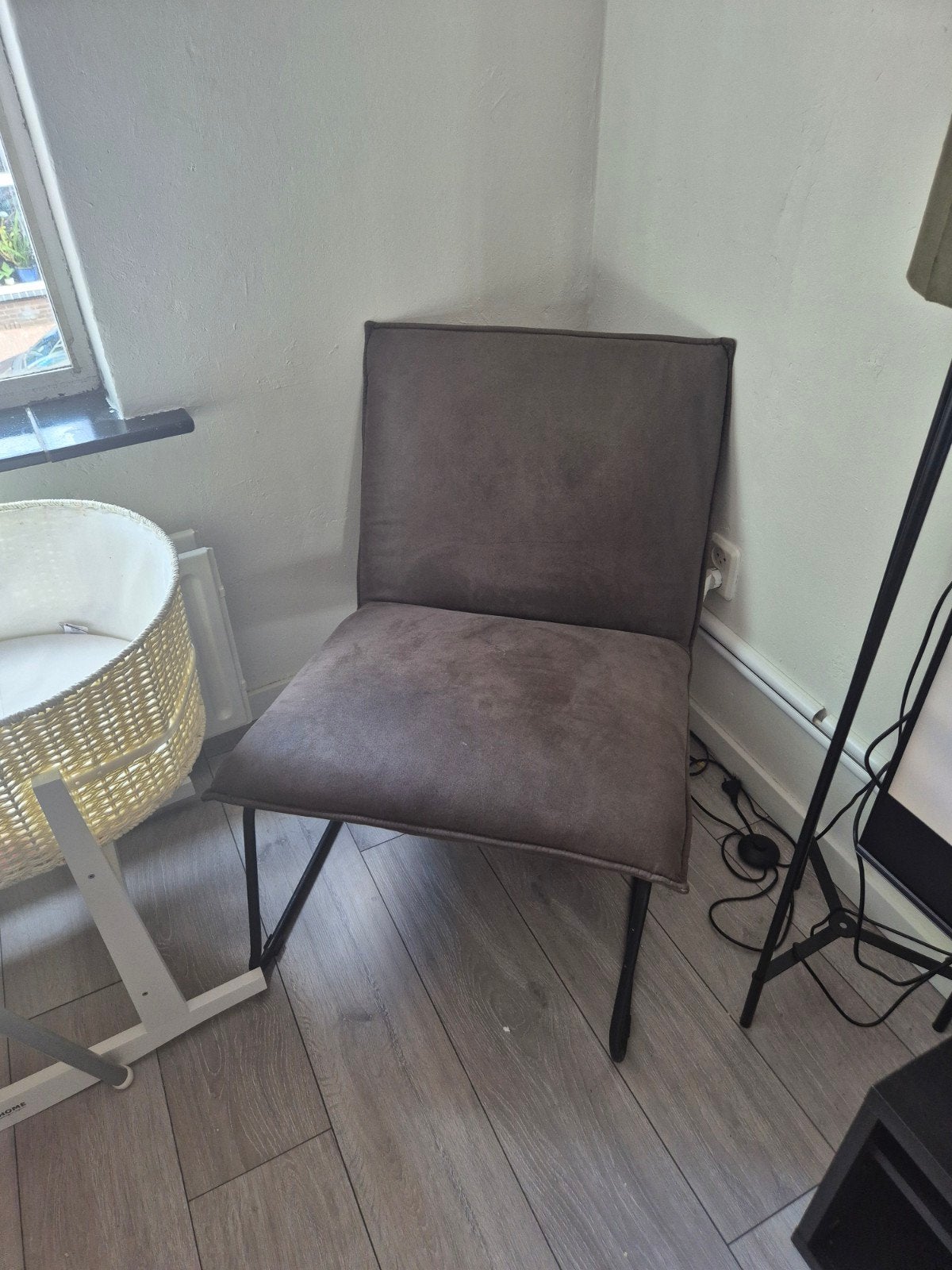 Fauteuil James - Velvet Antraciet (Leen Bakker), Ophalen, Zo goed als nieuw, Stof, Eén