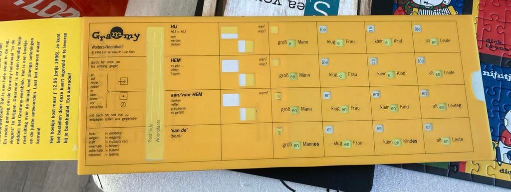 Grammy  Duitse Grammatica Kaart, Boeken, Ophalen of Verzenden, Zo goed als nieuw, MBO