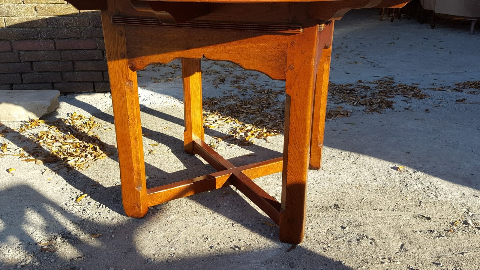 Schuitema Jugendstil Eetkamertafel - Massief Hout, Ophalen