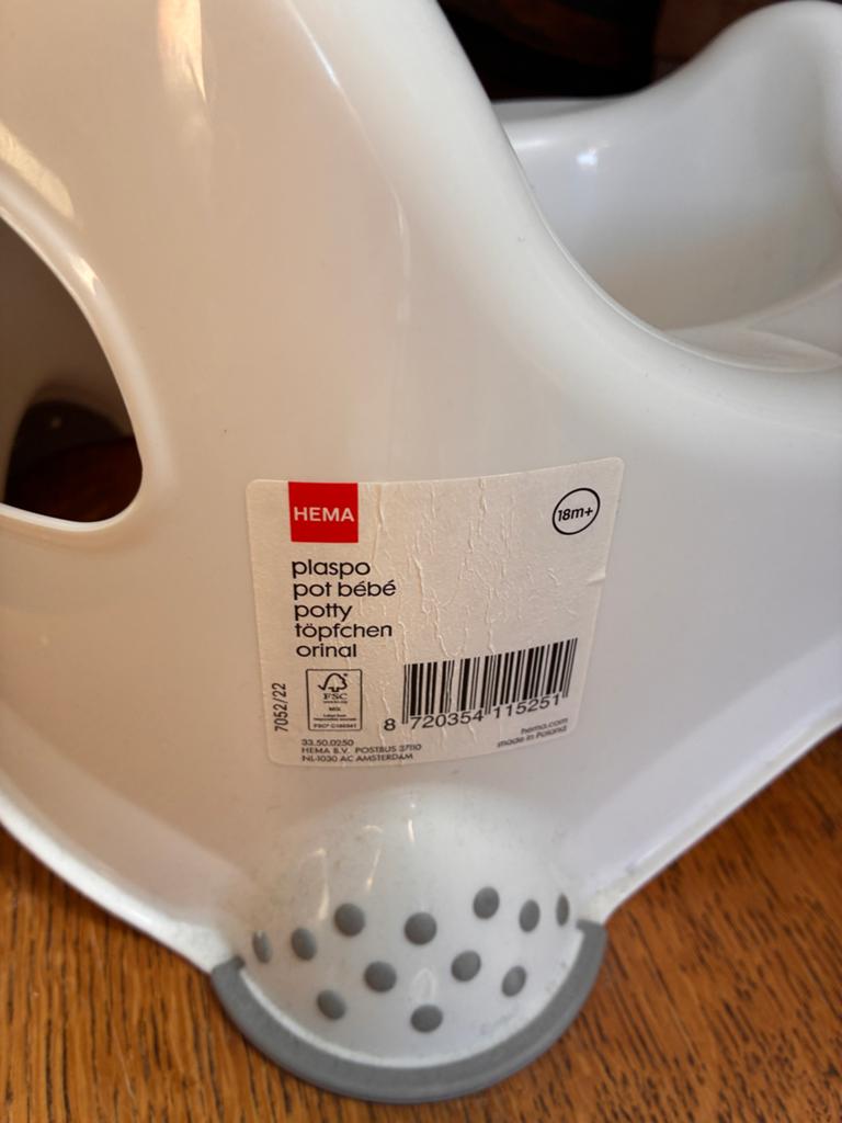 Hema plaspotje voor baby's en peuters, Kinderen en Baby's, Ophalen, Gebruikt