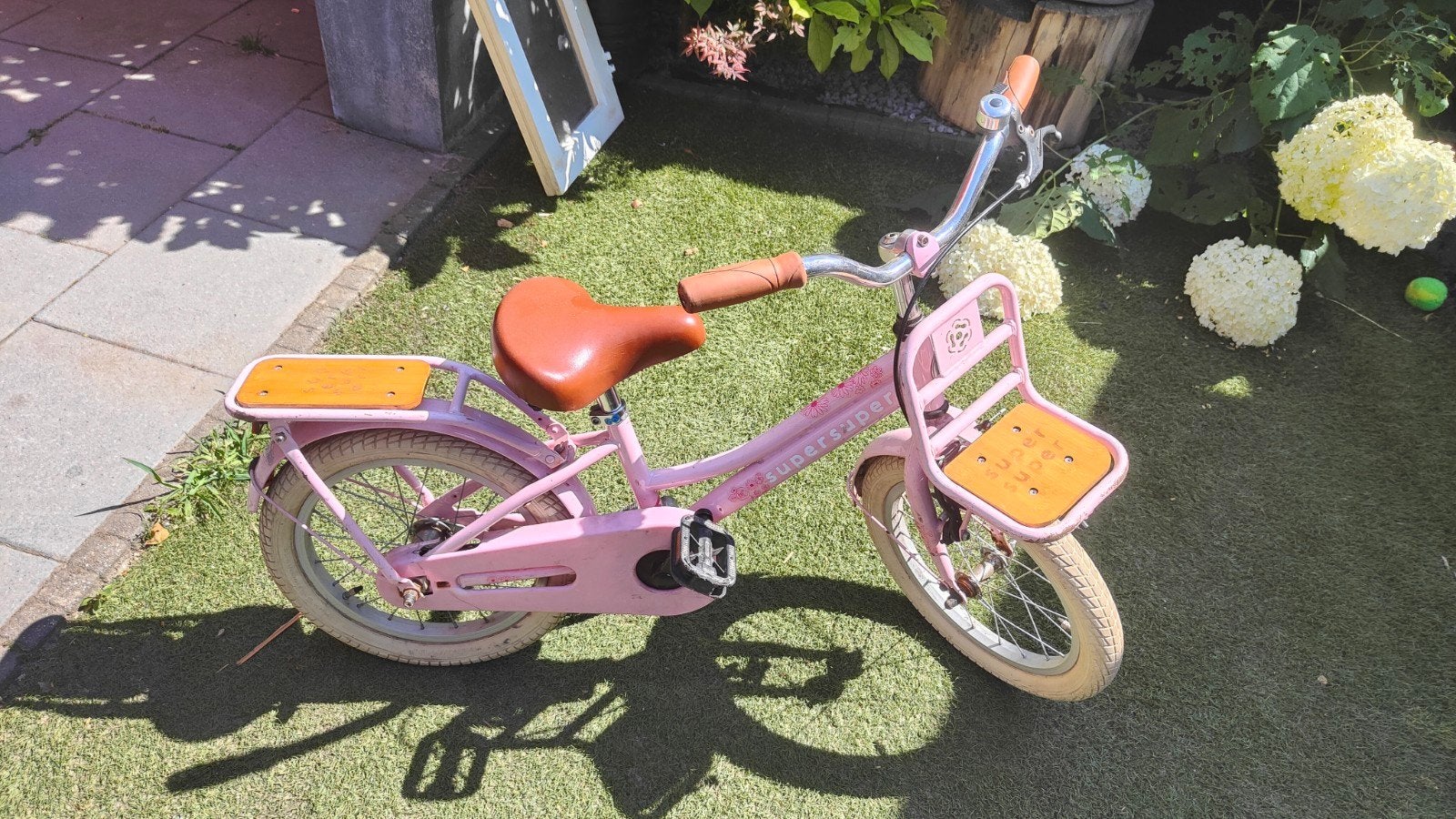 Roze Super super meisjesfiets 16 inch, Ophalen, Gebruikt, 16 inch, Super super