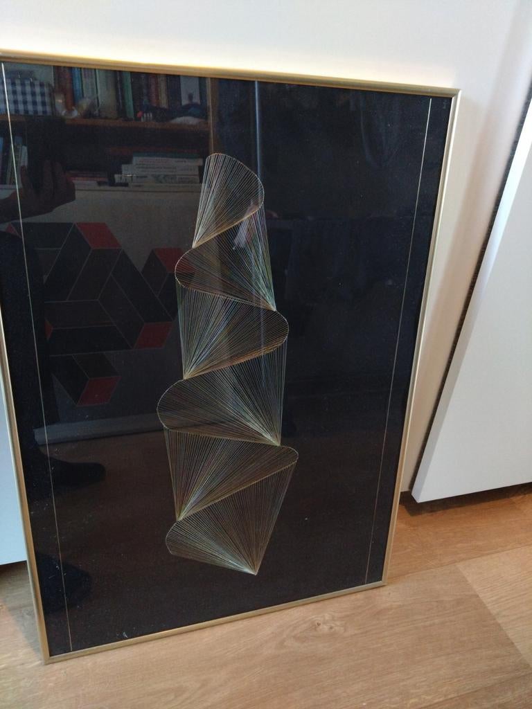 Vintage Draadkunst Wanddecoratie - Optische Illusie, Ophalen