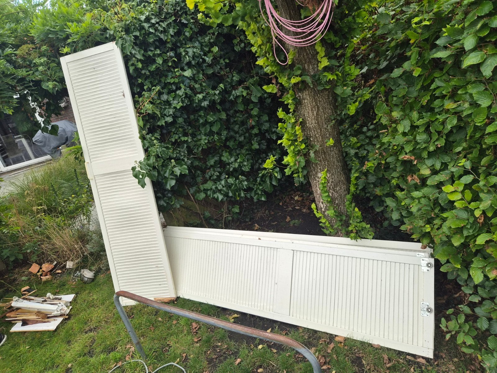 4 stuks schuifdeuren, wit, gebruikt, Doe-het-zelf en Verbouw, Ophalen, Gebruikt, Binnendeur, Schuifdeur