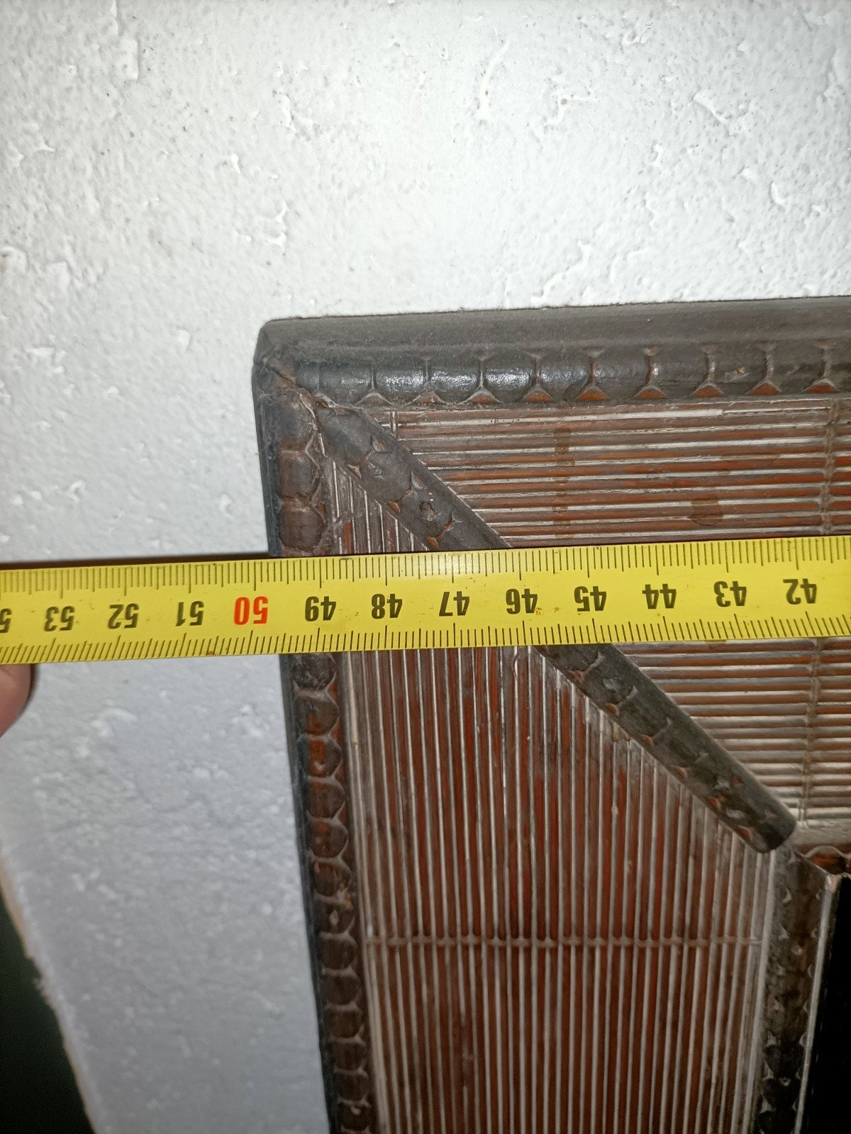 Mooie brocante spiegel bruin, Minder dan 50 cm, Gebruikt, ., Ophalen of Verzenden