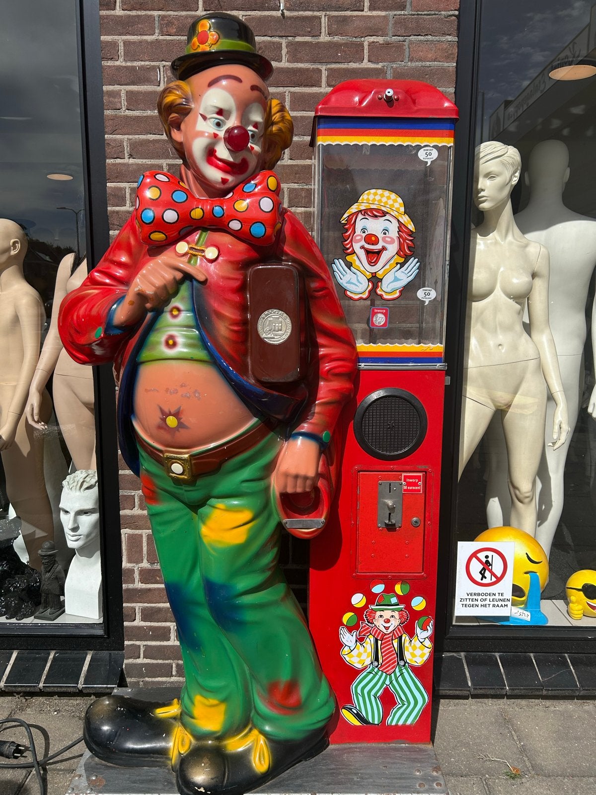 Vintage Falgas Snoep/Ballen Automaat - Jaren '70 Clown, Ophalen, Gebruikt, ., .