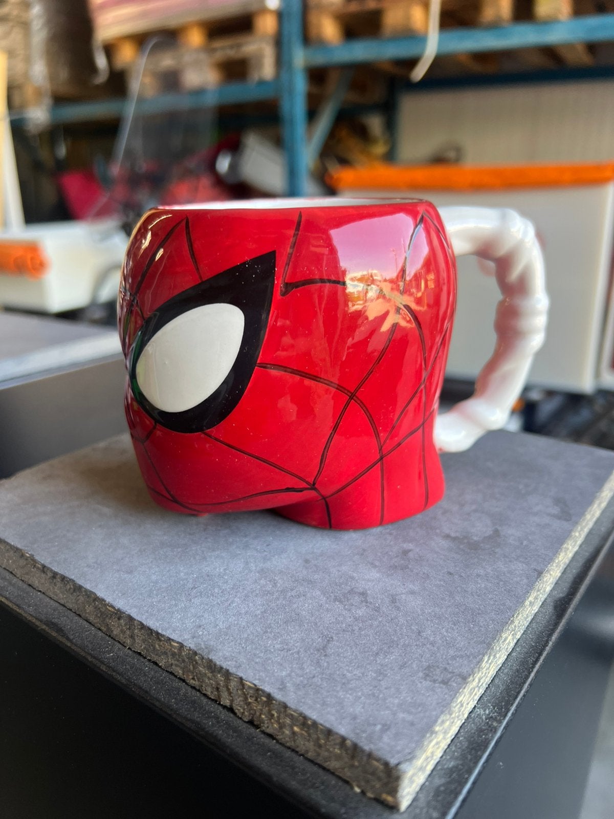 Spiderman mok, Ophalen of Verzenden, Zo goed als nieuw, Modern, Kop(pen) en/of Schotel(s)