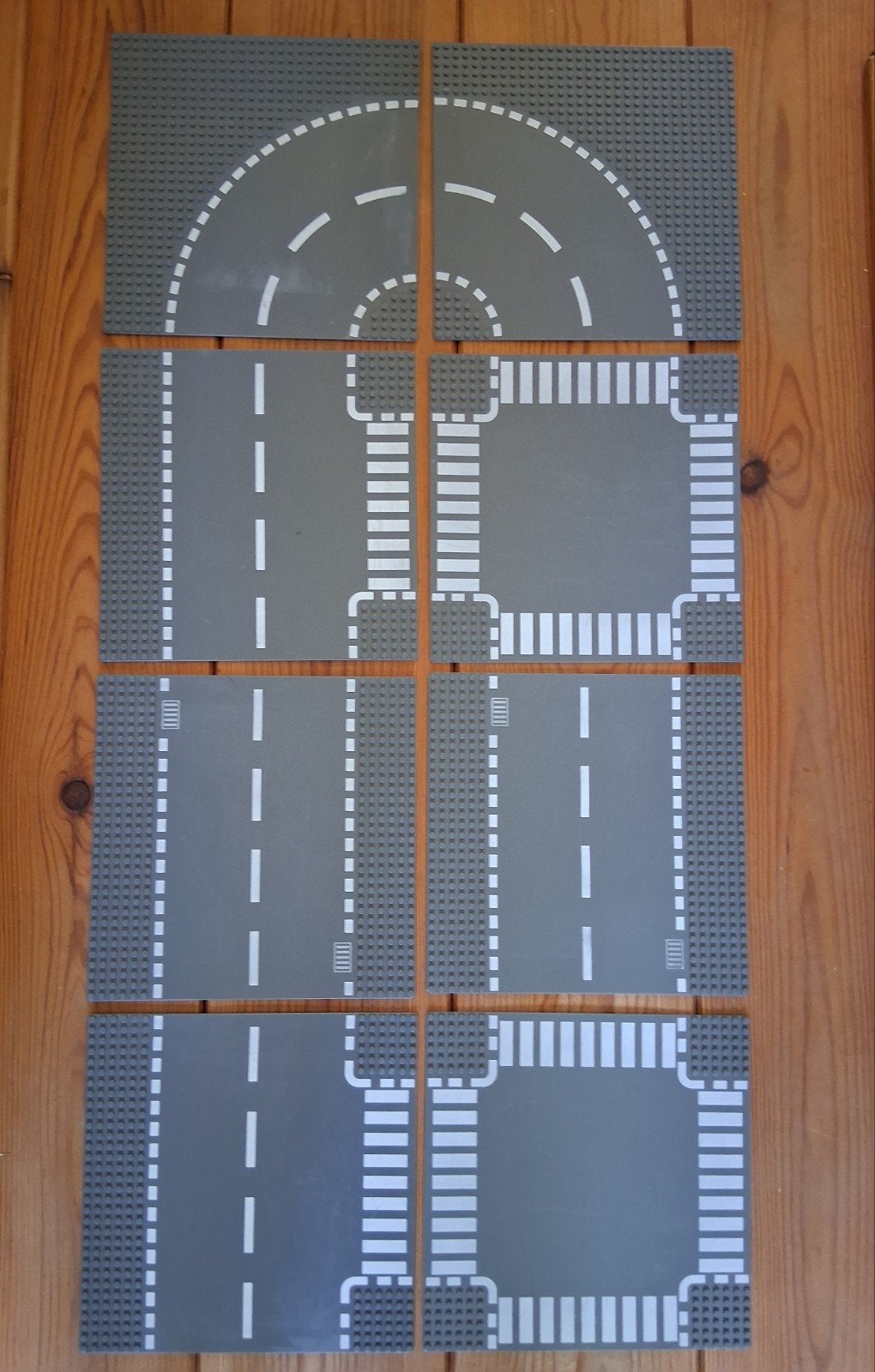set van 8 lego wegenplaten bouwplaten diverse soorten, Ophalen of Verzenden, Gebruikt
