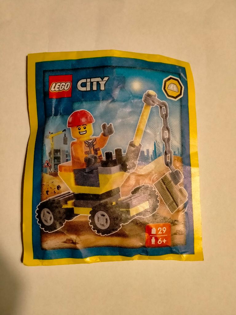 Lego City bouwvakker hijskraan kraan setje bouw poly bag, Ophalen of Verzenden, Zo goed als nieuw