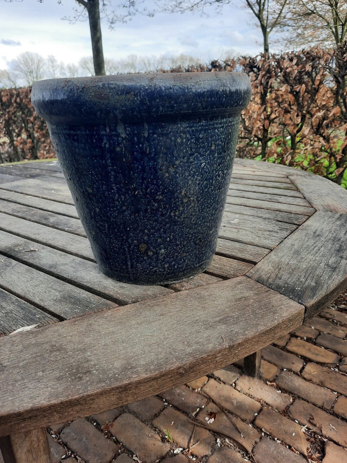 pot, Tuin en Terras, Ophalen, Rond, Zo goed als nieuw, Aardewerk
