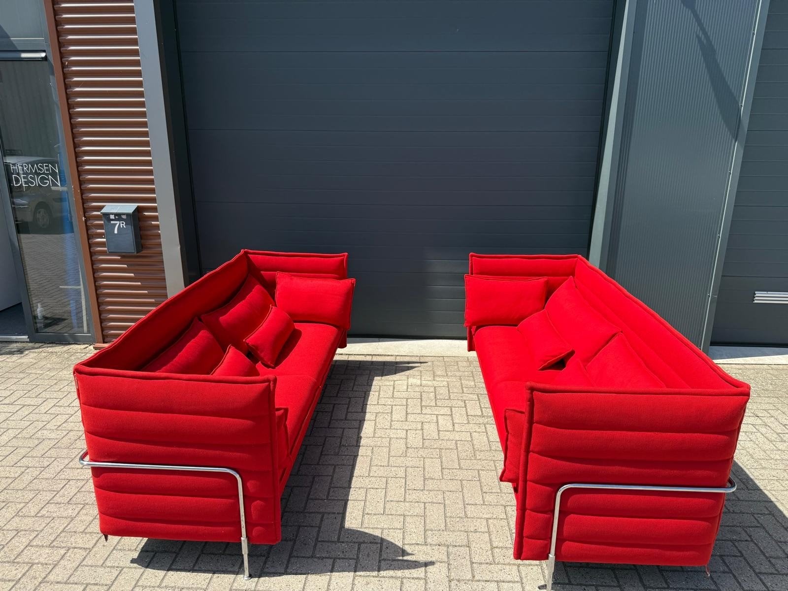 Vitra - Alcove Lowback Sofa - 2x, Huis en Inrichting, Banken | Voetenbanken en Poefen, 125 cm of meer, Ophalen of Verzenden, Zo goed als nieuw