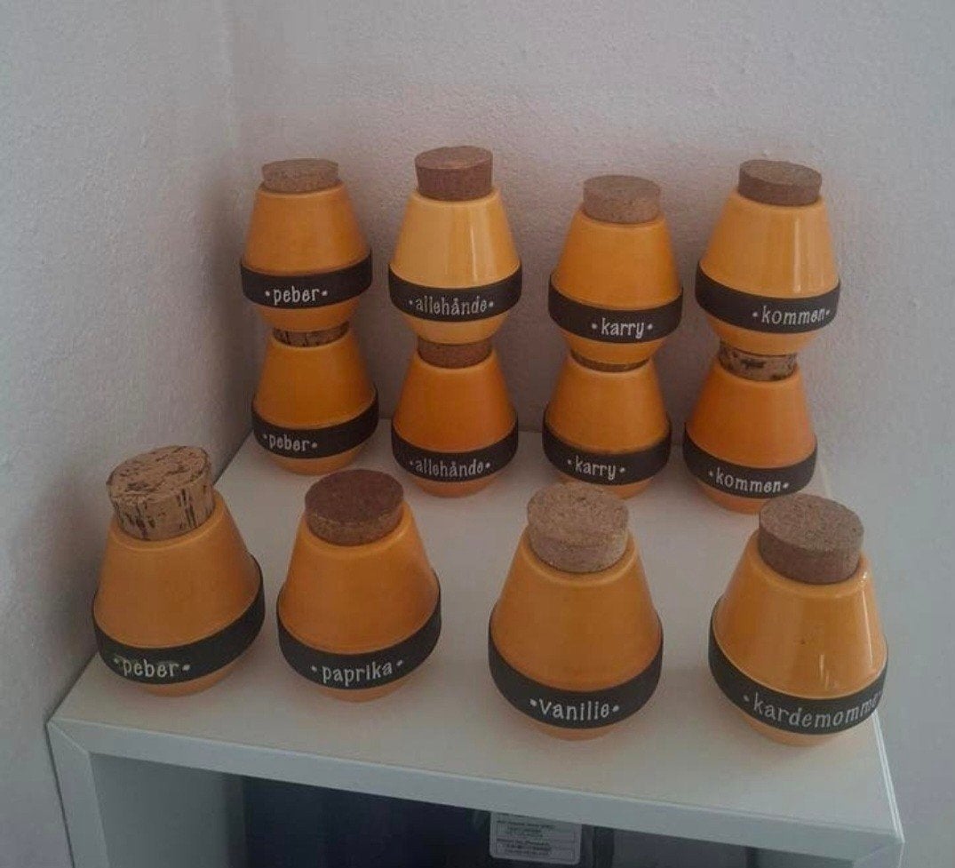 12 Søholm vintage kruidenpotjes. Denemarken., Diversen, Ophalen of Verzenden