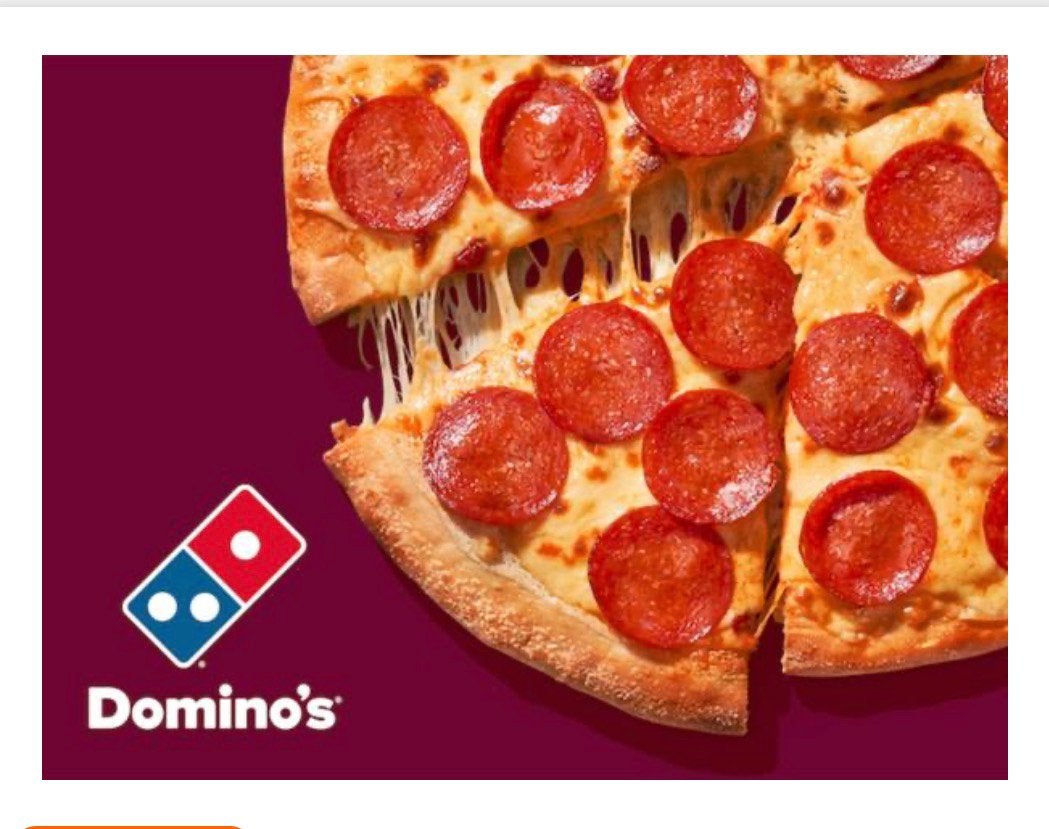 €10 korting Domino’s pizza, Eén persoon, Kortingsbon