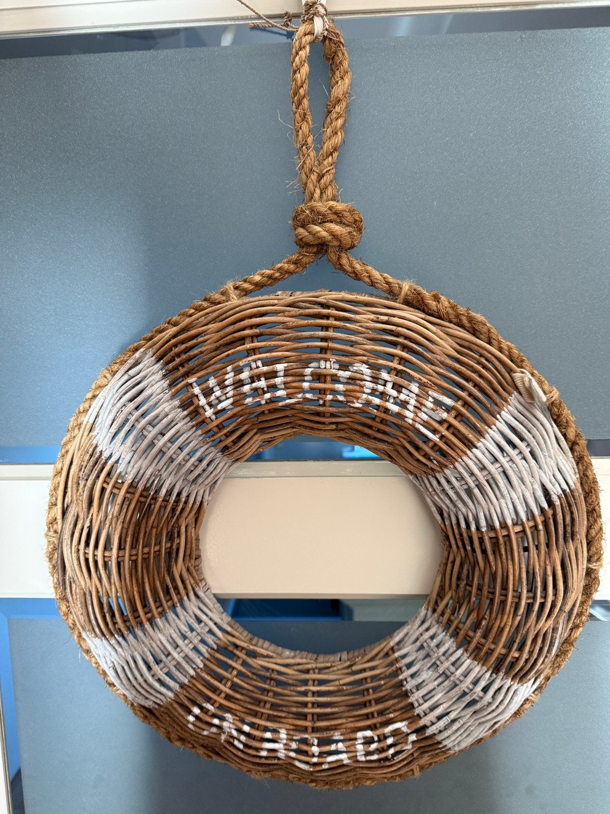 Riviera Maison lifebuoy 40 cm reddingsboei rustiek rattan, 40 cm, Rotan, Wanddecoratie, Ophalen of Verzenden