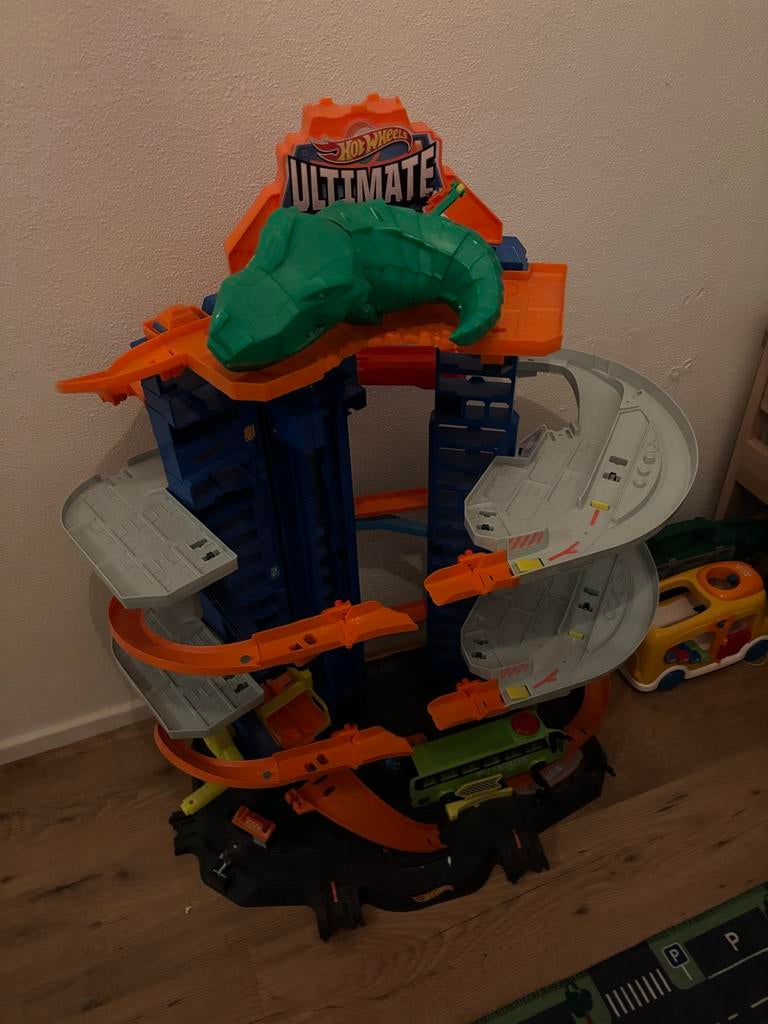 Hot Wheels Ultimate Garage met Krokodil, Ophalen of Verzenden, Gebruikt, Jongen
