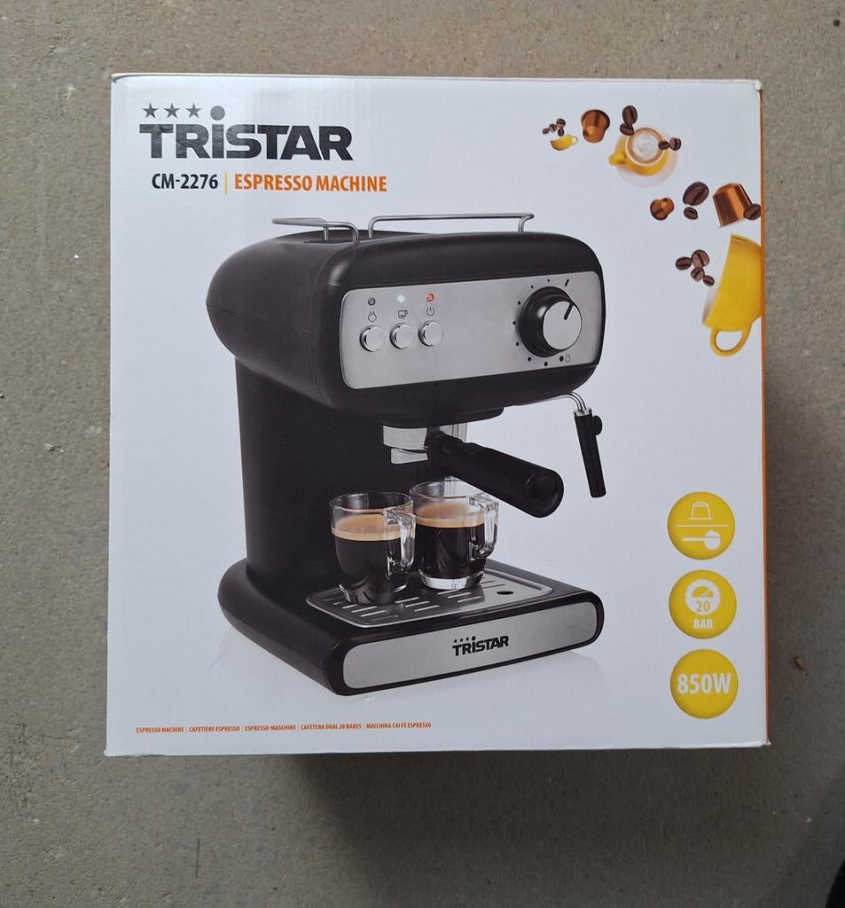 Tristar CM-2276 Espressomachine - Nieuw in doos, Witgoed en Apparatuur, Koffiezetapparaten, Stoompijpje, Espresso apparaat, Nieuw