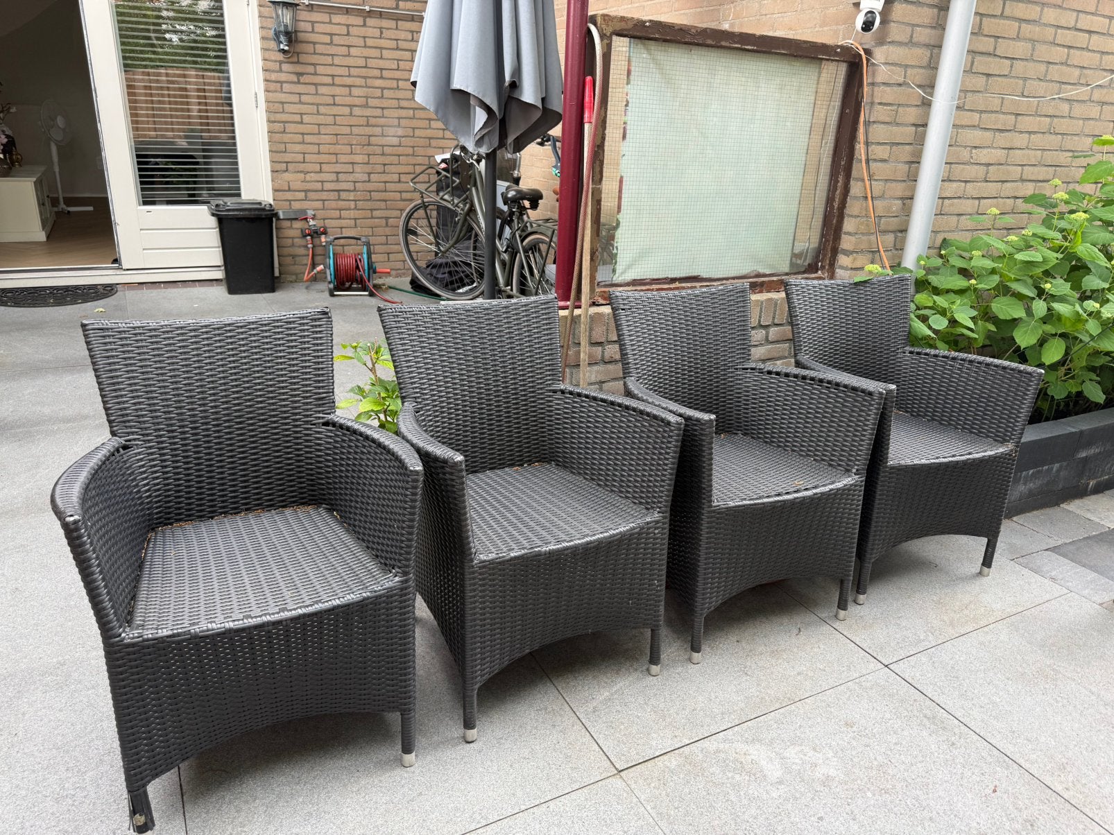 Tuinstoelen 4 stuks, Ophalen, Gebruikt