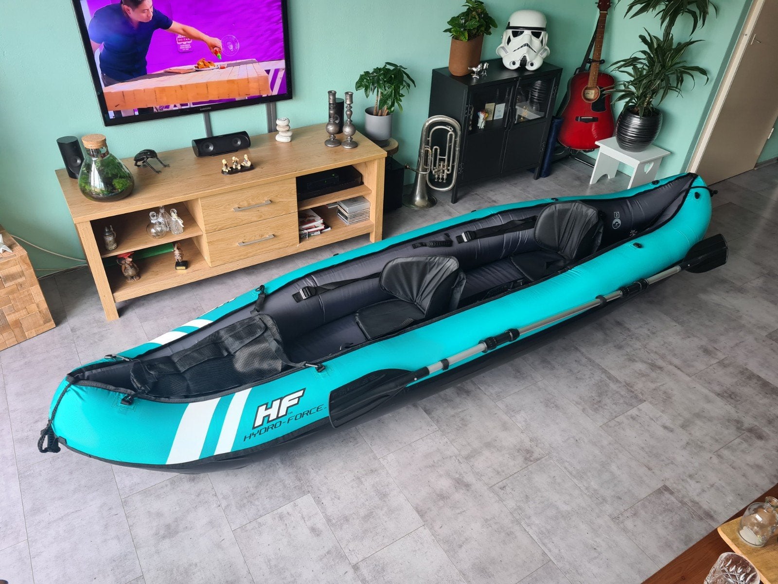 Opblaasbare kajak Hydro-Force, 2-persoons, Watersport en Boten, Kajaks, Ophalen, Opblaasbaar, Zo goed als nieuw, 2-persoons