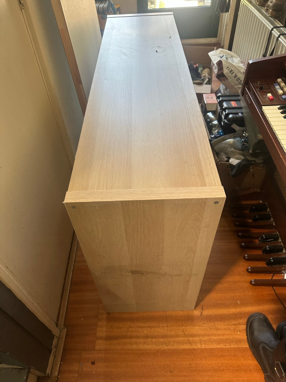 Houten kast met vakken - ideaal voor opslag, Ophalen, Met plank(en), Gebruikt, 100 tot 150 cm