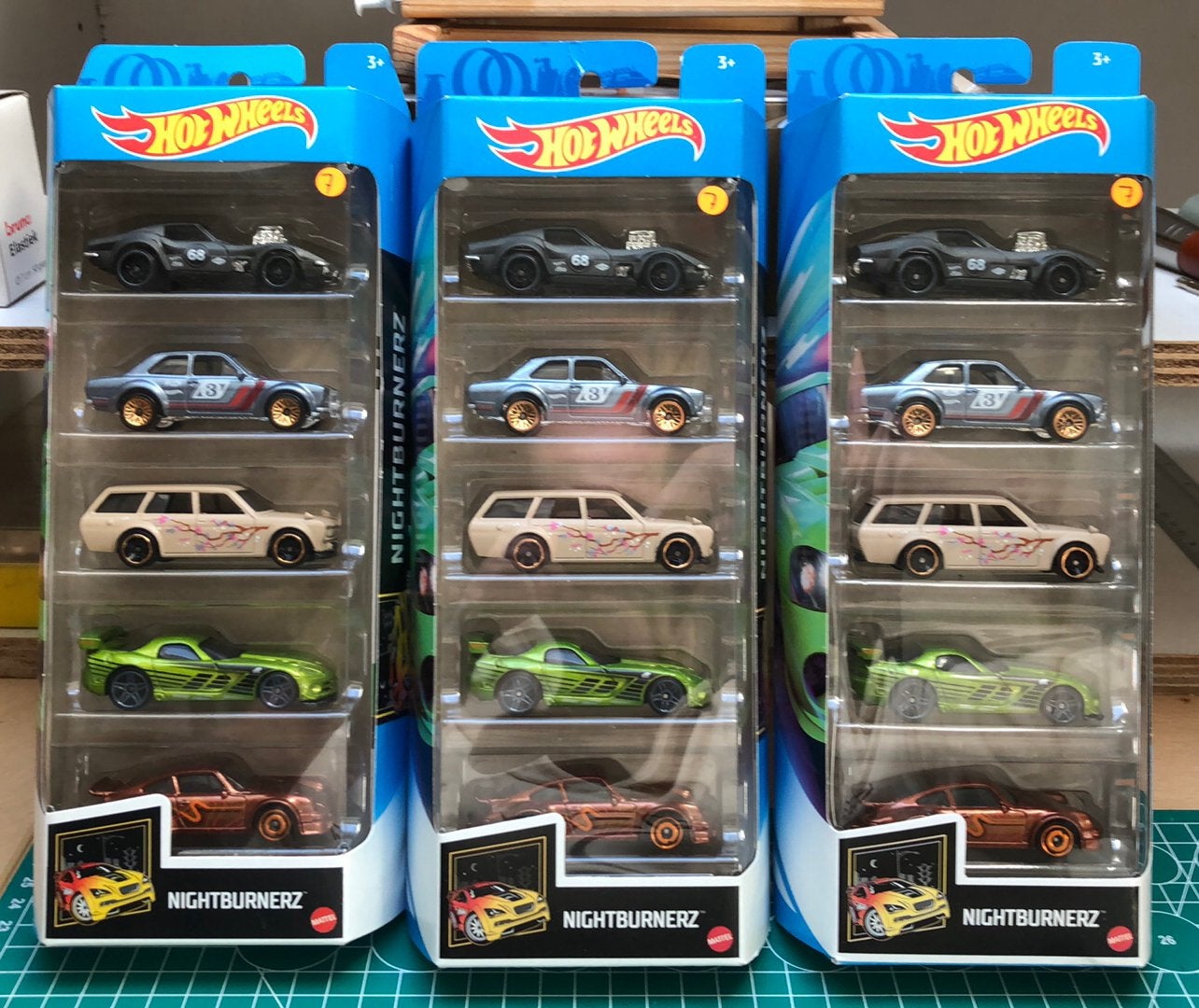 9 night burnerz 5 pack Hot Wheels Hotwheels VAVB nieuw, Ophalen of Verzenden, Nieuw, Auto
