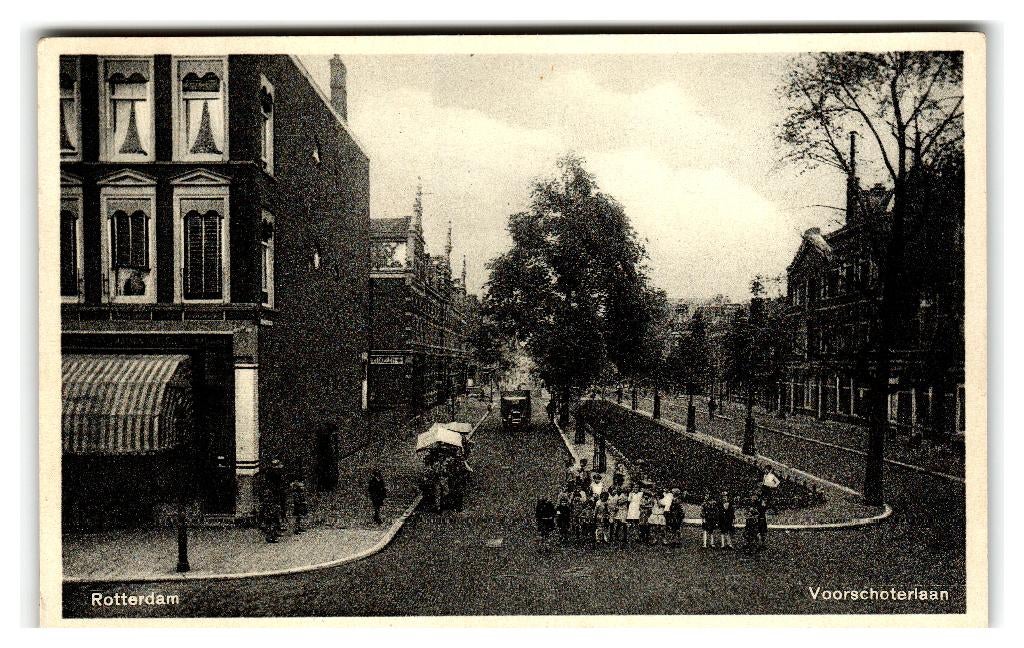 Rotterdam, Voorschoterlaan, Verzamelen, Verzenden, 1920 tot 1940, Gelopen, Zuid-Holland