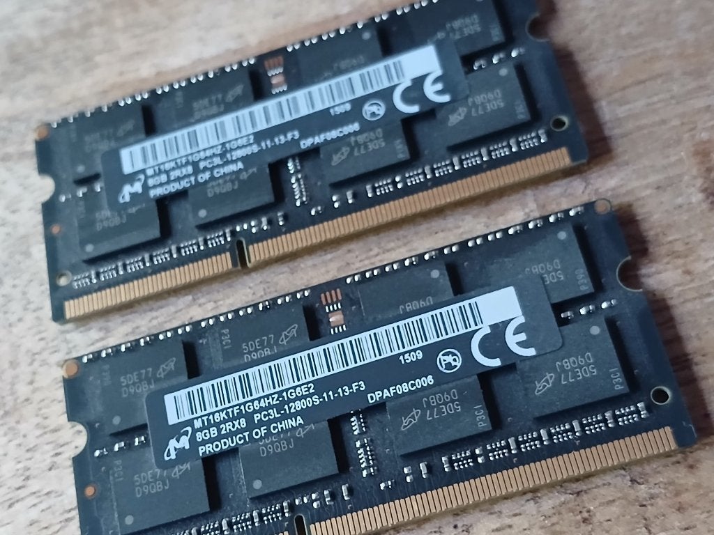 16GB Micron DDR3L SO-DIMM geheugen, Computers en Software, RAM geheugen, Gebruikt, DDR3, Ophalen of Verzenden, Laptop