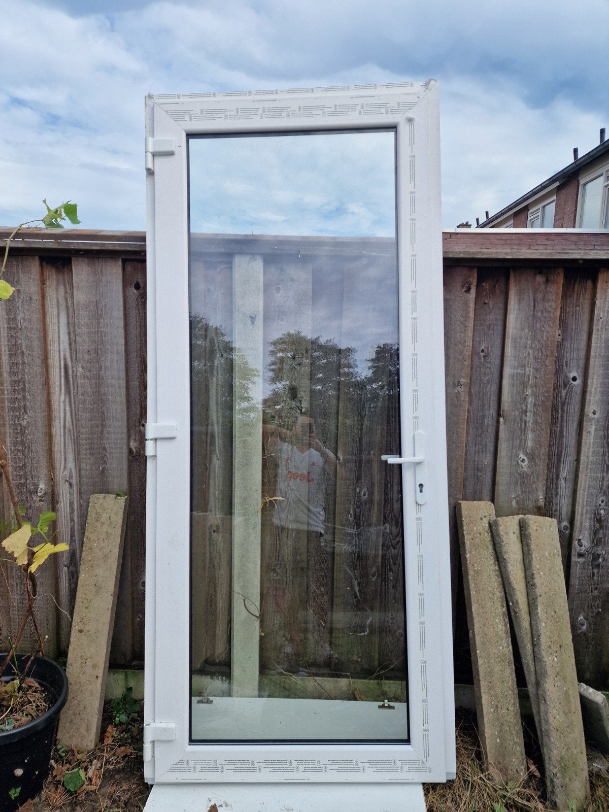 Nieuwe PVC deur 260x160 cm met kozijn en dubbel glas, Ophalen, Nieuw, Buitendeur, Glas