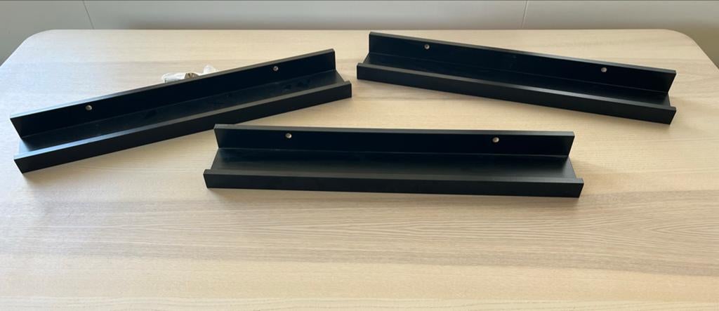 IKEA RIBBA Fotolijstplank Zwart, Ophalen, Zo goed als nieuw
