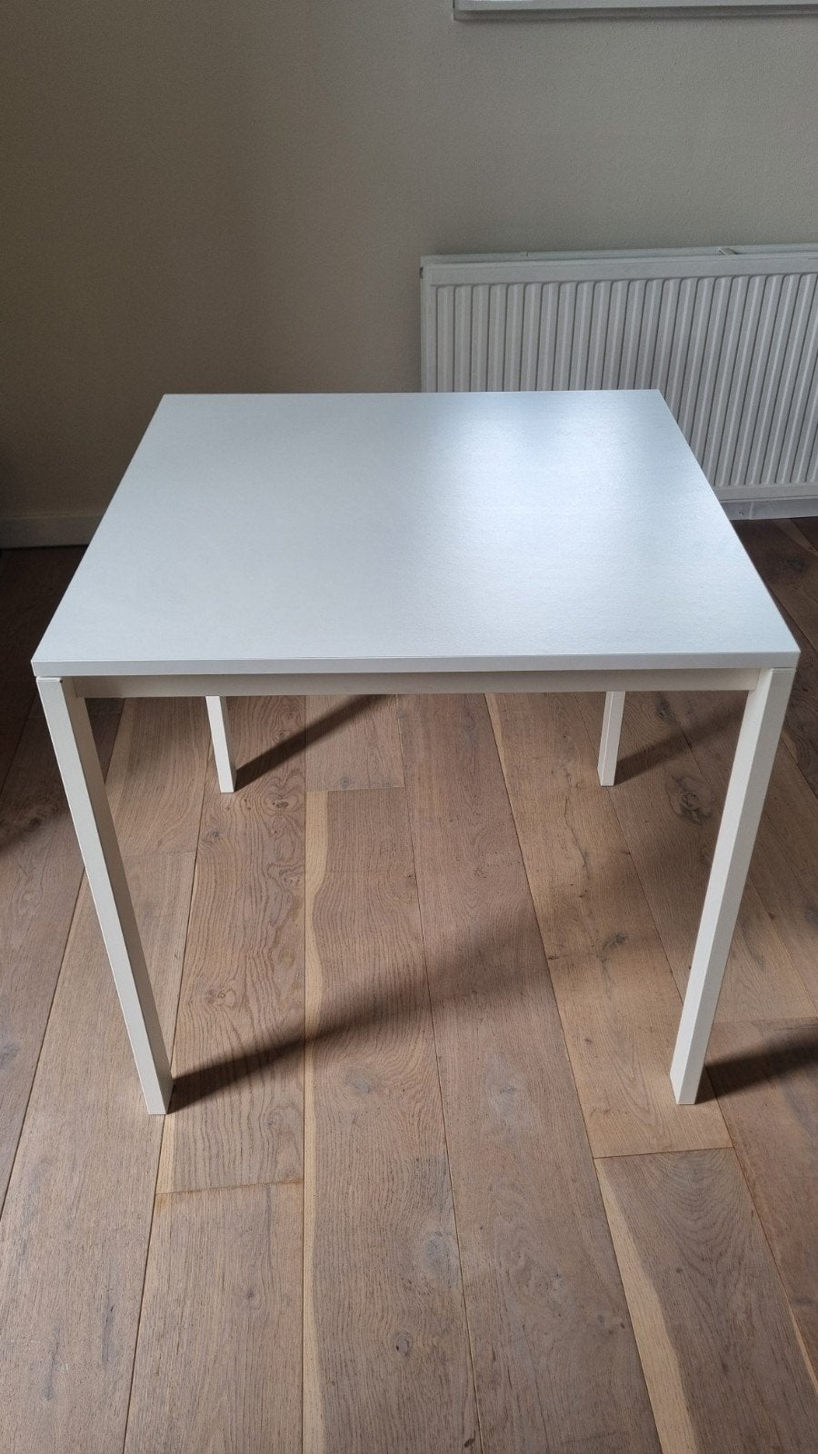 Ikea Melltorp tafel - wit, Huis en Inrichting, Tafels | Eettafels, Gebruikt, 50 tot 100 cm, 50 tot 100 cm, tot twee personen, Vierkant