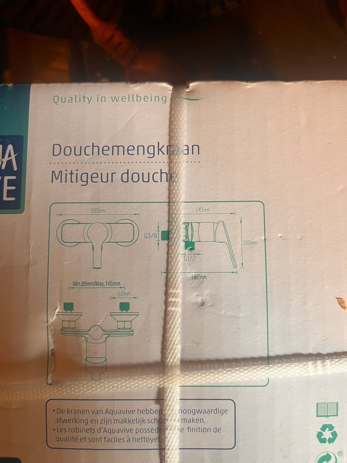 Aquavive Brenta Douchemengkraan Chroom, Ophalen, Nieuw, Chroom, Kraan